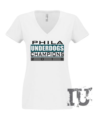 Philadelphia Eagles underdogs champions 2018 ladies t-shirt